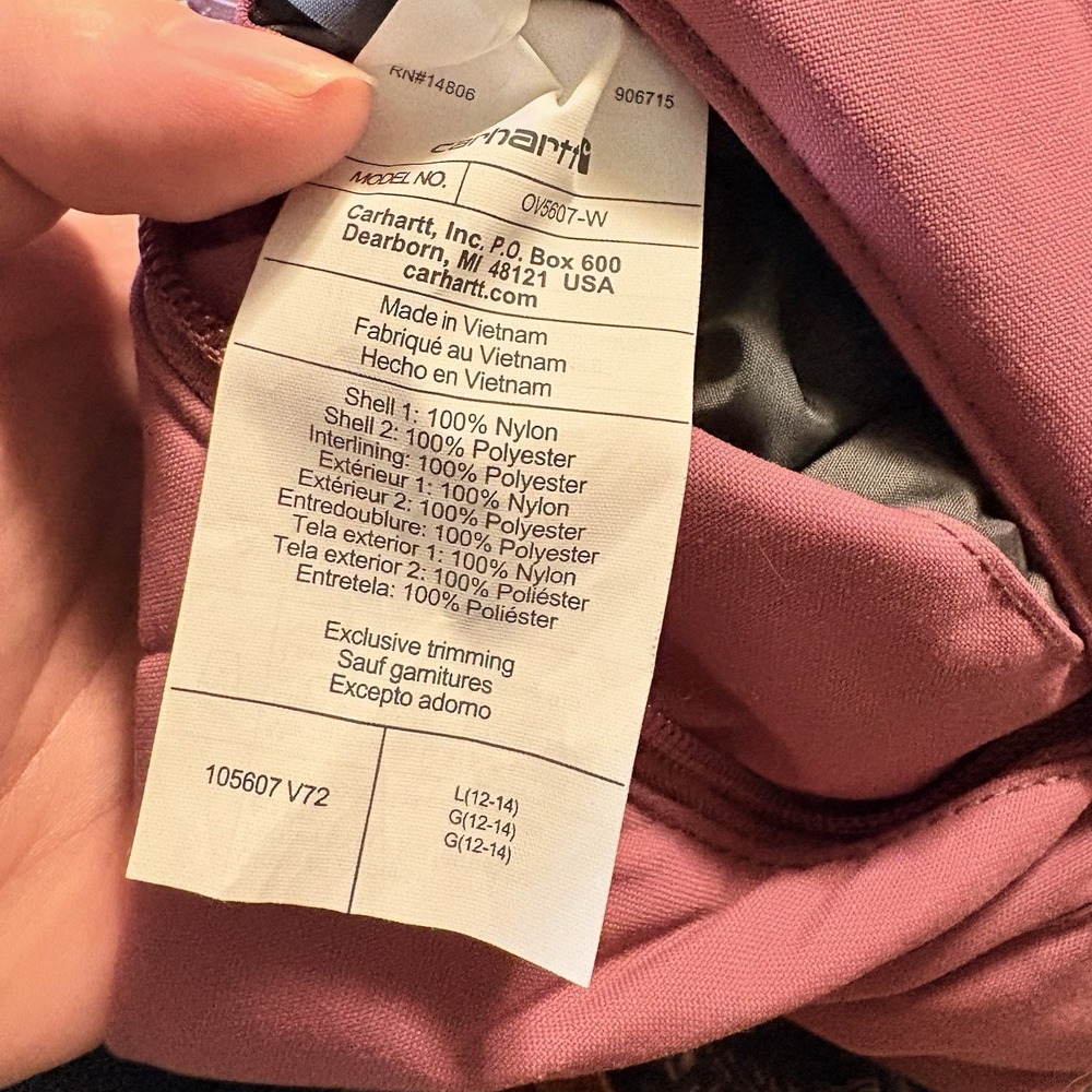 Carhartt Montana Puffer Vest Sz L Insulated Reversible Sherpa Pink EUC No Flaws - Picture 8 of 8